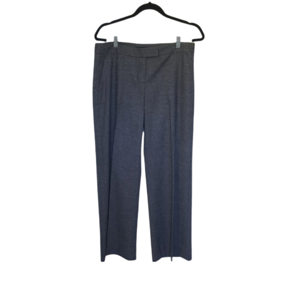 Theory gray subtle pattern 98% virgin wool dress pants